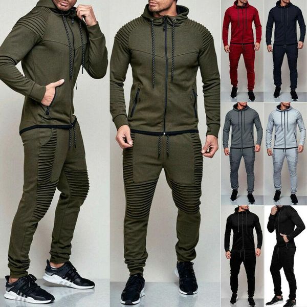 men's tracksuits fleece hoodie tracksuit slim fit hooded autumn winter warm fitness gym solid color zipper cardigan, Gray
men's tracksuits fleece hoodie tracksuit slim fit hooded autumn winter warm fitness gym solid color zipper cardigan, Gray