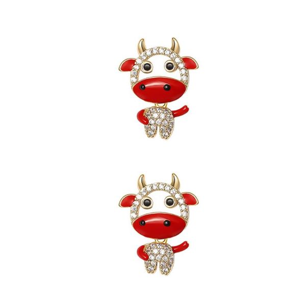 1 pair of fashionable earring calf ear stud rhinestone zodiac ear pendant (red), Silver
1 pair of fashionable earring calf ear stud rhinestone zodiac ear pendant (red), Silver