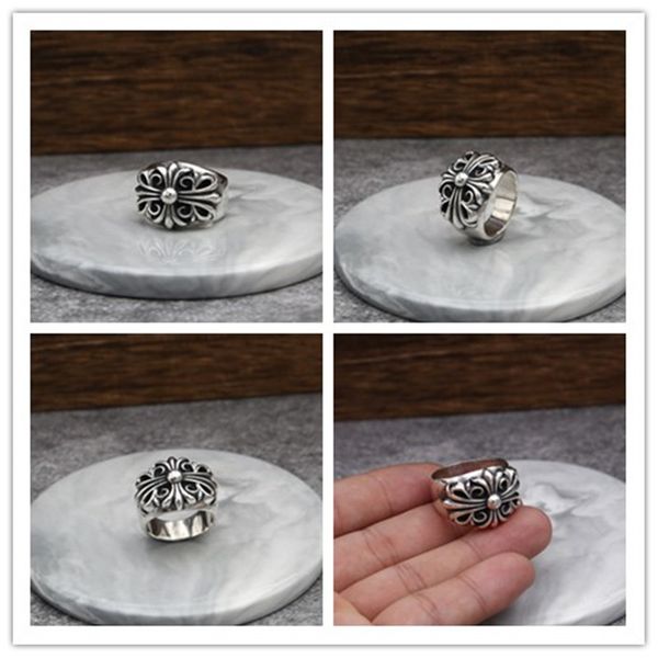925 sterling silver handmade cross thick band rings american european gothic punk style antique silver designer vintage luxury jewelry
925 sterling silver handmade cross thick band rings american european gothic punk style antique silver designer vintage luxury jewelry