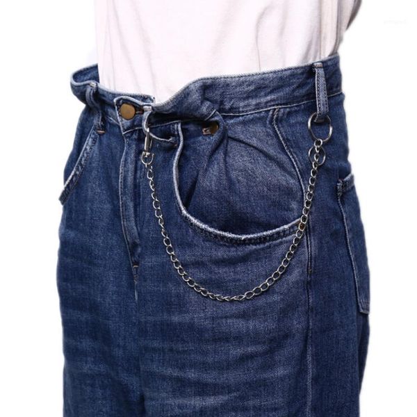 keychains 42cm personality waist chain punk hip hop rock pants metal key ring buckle men women bag trinket pendant1, Silver 
keychains 42cm personality waist chain punk hip hop rock pants metal key ring buckle men women bag trinket pendant1, Silver