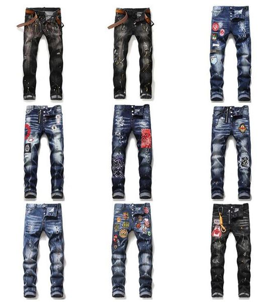 men's designer distressed ripped skinny jeans fashion luxury italian slim motorcycle moto biker d 2 mens denim pants hip hop man trouse, Blue
men's designer distressed ripped skinny jeans fashion luxury italian slim motorcycle moto biker d 2 mens denim pants hip hop man trouse, Blue