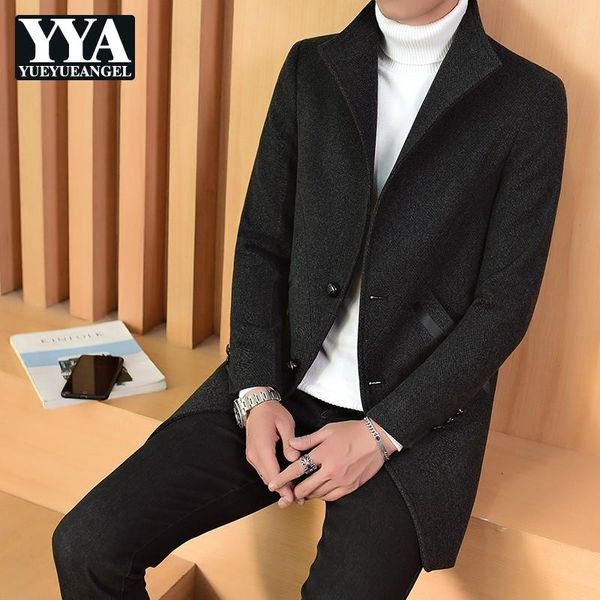 male windbreaker autumn winter woolen coat korean style new men plus velvet thickening jacket single-breasted lapel business, Black
male windbreaker autumn winter woolen coat korean style new men plus velvet thickening jacket single-breasted lapel business, Black