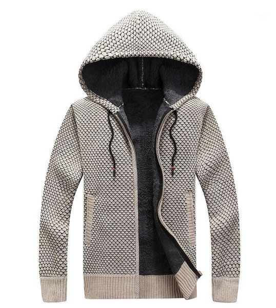 nice winter thick sweaters jacket male solid color slim fit wool fur sweater outerwear autumn tide men's hooded sweater coat1, White;black
nice winter thick sweaters jacket male solid color slim fit wool fur sweater outerwear autumn tide men's hooded sweater coat1, White;black