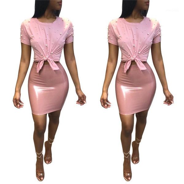 women's tracksuits women beading patchwork crop faux leather skirt 2 piece set for female summer two pieces sets skirts 1, Gray
women's tracksuits women beading patchwork crop faux leather skirt 2 piece set for female summer two pieces sets skirts 1, Gray