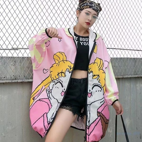 thailand tide brand spring and autumn new style sweet cartoon beauty girl printing loose large size loose jacket women 201028, Black;brown
thailand tide brand spring and autumn new style sweet cartoon beauty girl printing loose large size loose jacket women 201028, Black;brown
