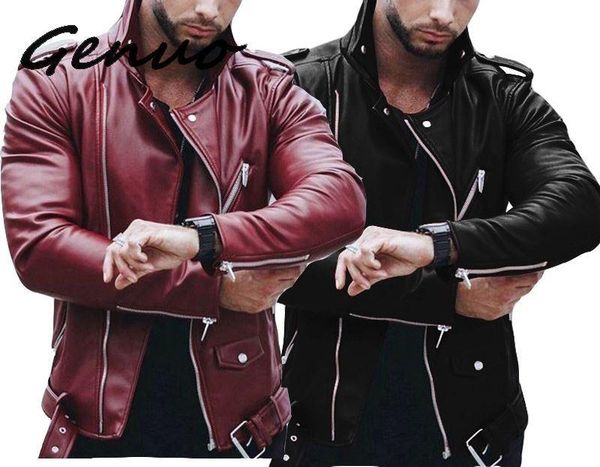 genuo 2020 leather jacket men autumn fashion style long sleeve stand collar coat winter zipper patchwork faux leather clothes, Black
genuo 2020 leather jacket men autumn fashion style long sleeve stand collar coat winter zipper patchwork faux leather clothes, Black