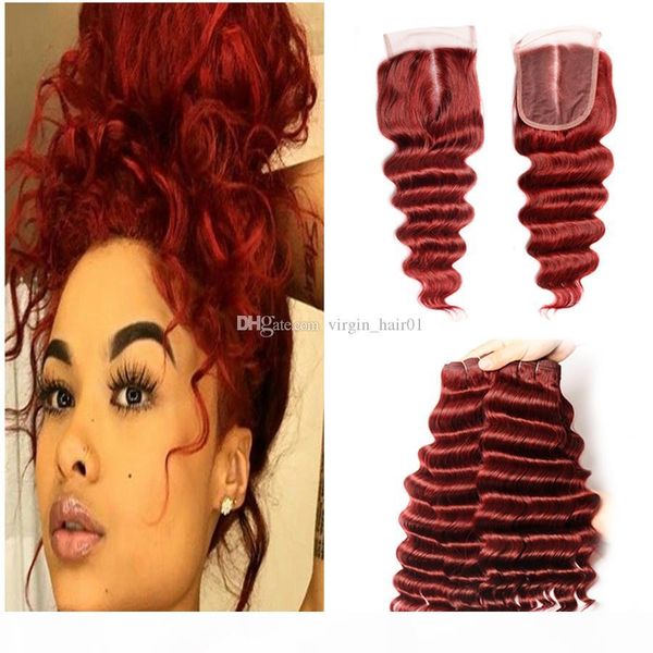 wine red deep wave curly hair extension with lace closure 99j burgundy lace closure with bundles malaysian virgin hair extension, Black;brown
wine red deep wave curly hair extension with lace closure 99j burgundy lace closure with bundles malaysian virgin hair extension, Black;brown