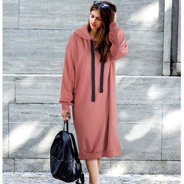autumn winter sweatshirt long sleeve dress female casual hooded keep warm simple style loose and comfortable dress 2021, Black
autumn winter sweatshirt long sleeve dress female casual hooded keep warm simple style loose and comfortable dress 2021, Black
