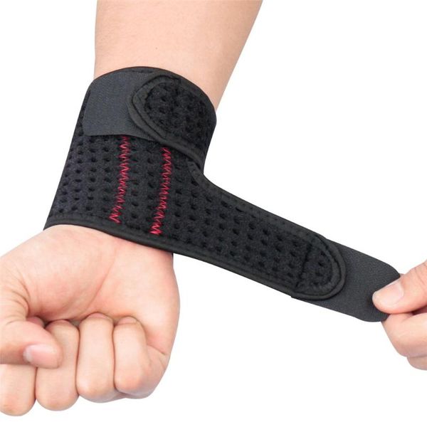 wrist support protective adjustable wristband bracer volleyball tennis sports retains body heat increase blood circulation #lr2, Black;red
wrist support protective adjustable wristband bracer volleyball tennis sports retains body heat increase blood circulation #lr2, Black;red