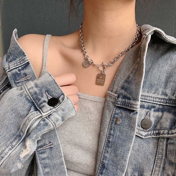 net red stainless steel hip hop personality clavicle cool department versatile pendant sweater chain necklace jewelry, Silver
net red stainless steel hip hop personality clavicle cool department versatile pendant sweater chain necklace jewelry, Silver
