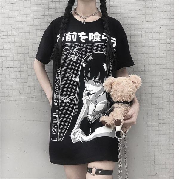 quadratic element bat vampire t shirt print gothic streetwear women loose fashion black t shirt cool girl punk, White
quadratic element bat vampire t shirt print gothic streetwear women loose fashion black t shirt cool girl punk, White
