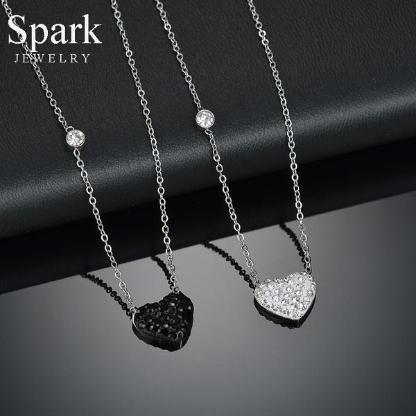 spark noble cz zirconia love heart pendant necklace stainless steel clavicle necklaces for women charm jewelry engagement gifts, Silver
spark noble cz zirconia love heart pendant necklace stainless steel clavicle necklaces for women charm jewelry engagement gifts, Silver