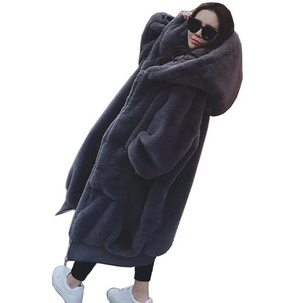 women's fur & faux winter coat women warm soft zipper jacket 2021 fluffy long hooded female plush overcoat casual outerwear, Black
women's fur & faux winter coat women warm soft zipper jacket 2021 fluffy long hooded female plush overcoat casual outerwear, Black