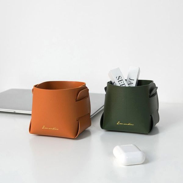 cosmetic bags & cases women leather key storage box deskremote control sundries basket female make up
cosmetic bags & cases women leather key storage box deskremote control sundries basket female make up