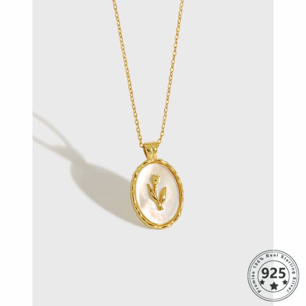 louleur 925 sterling silver necklace retro tulip flower shell pendant necklace for fashion simple women silver 925 jewelry q0531
louleur 925 sterling silver necklace retro tulip flower shell pendant necklace for fashion simple women silver 925 jewelry q0531