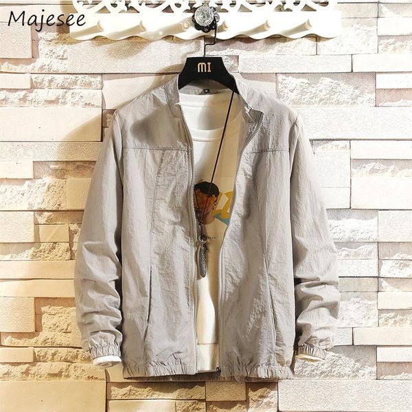 men's jackets men solid zipper stand simple all match korean style long sleeve sunscreen males jacket chic, Black;brown
men's jackets men solid zipper stand simple all match korean style long sleeve sunscreen males jacket chic, Black;brown