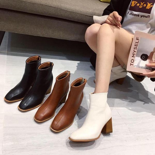 niufuni fashion ankle boots for women square toe pu leather boots thick high heel shoes woman botas feminina white/black
niufuni fashion ankle boots for women square toe pu leather boots thick high heel shoes woman botas feminina white/black