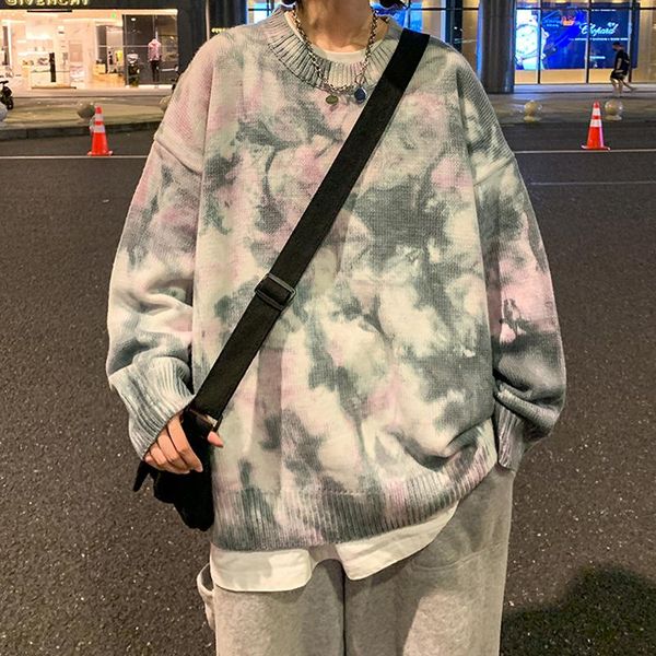 women's sweaters tie-dye street style knitted sweater winter korean oversize loose o-neck harajuku casual punk women, White;black
women's sweaters tie-dye street style knitted sweater winter korean oversize loose o-neck harajuku casual punk women, White;black