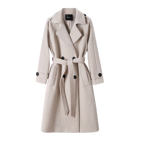 mwoolen overcoat women's middle and long 2020 new winter thickened small over knee hepburn style waistcoat, Black
mwoolen overcoat women's middle and long 2020 new winter thickened small over knee hepburn style waistcoat, Black