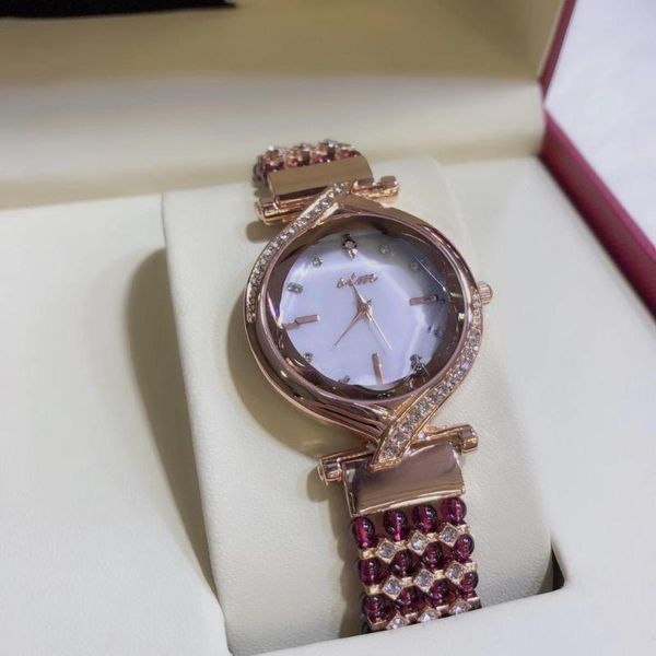 natural garnet stone bracelet & 33mm watch diy jewelry for woman waterproof watch for summer beach wholesale, Black
natural garnet stone bracelet & 33mm watch diy jewelry for woman waterproof watch for summer beach wholesale, Black