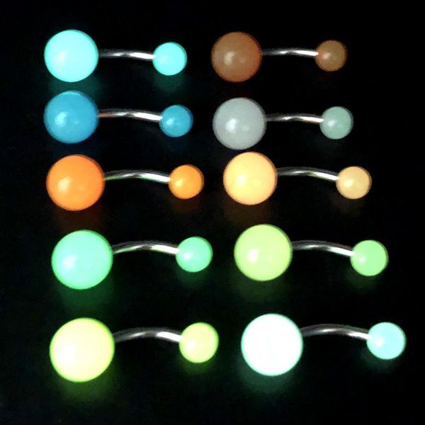 surgical steel bar tongue rings acrylic glow in the dark ball tongue barbell luminous acrylic ball belly button ring piercing q sqceum, Silver
surgical steel bar tongue rings acrylic glow in the dark ball tongue barbell luminous acrylic ball belly button ring piercing q sqceum, Silver