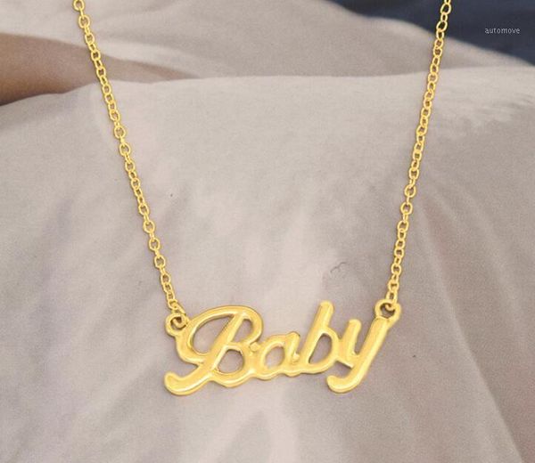 egirl cute gold color name baby choker necklace for women clavicle chain 2020 fashion female chocker jewelry collier party gift1, Silver
egirl cute gold color name baby choker necklace for women clavicle chain 2020 fashion female chocker jewelry collier party gift1, Silver