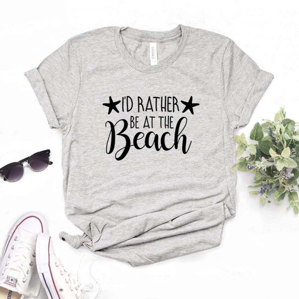 i'd rather be at the beach print women tshirt cotton casual funny t shirt gift for lady yong girl street tee 6 color a-1029, White
i'd rather be at the beach print women tshirt cotton casual funny t shirt gift for lady yong girl street tee 6 color a-1029, White