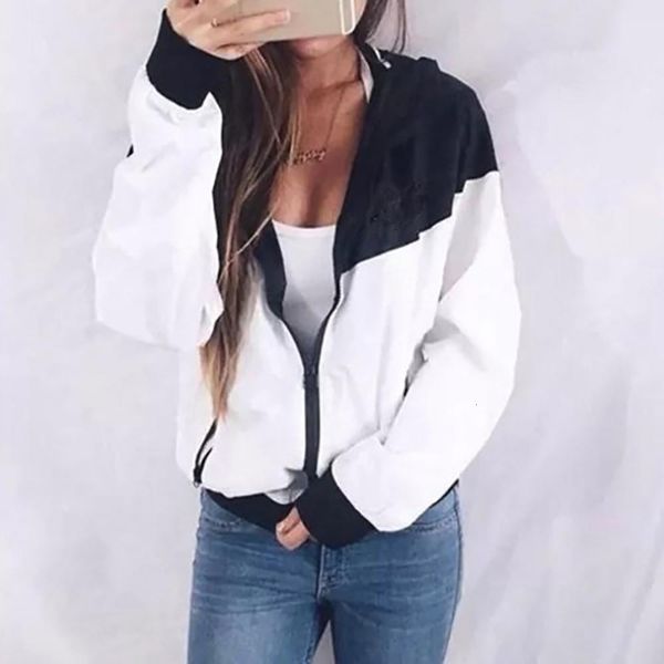 hooded jacket women casual sport fitness patchwork black white thin skinsuits hooded zipper pockets gym sportswear sweatshirt, Black;brown
hooded jacket women casual sport fitness patchwork black white thin skinsuits hooded zipper pockets gym sportswear sweatshirt, Black;brown