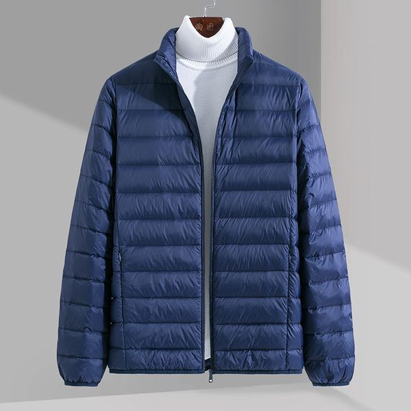 men's 2020 new warm white du stand collar hooded light down jaet large size coat for middle-aged and young people, Black
men's 2020 new warm white du stand collar hooded light down jaet large size coat for middle-aged and young people, Black