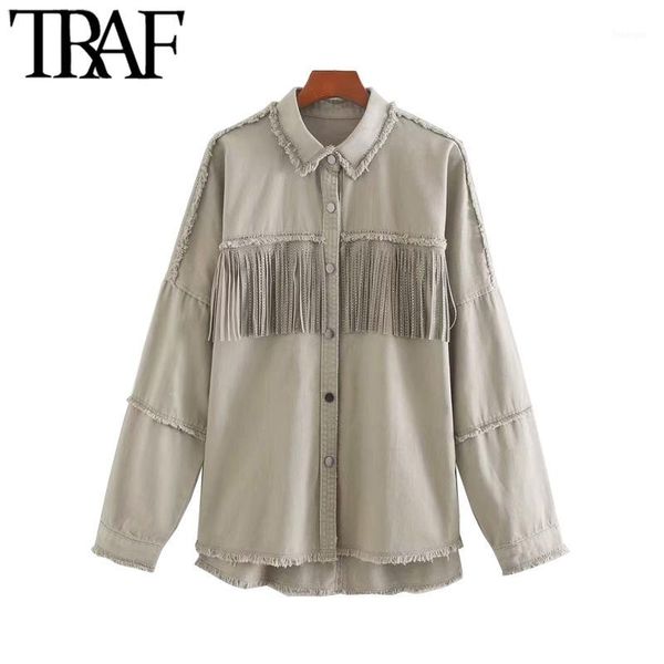 traf women fashion oversized frayed with fringe denim jacket coat vintage long sleeve tassel female outerwear chic 1, Black;brown
traf women fashion oversized frayed with fringe denim jacket coat vintage long sleeve tassel female outerwear chic 1, Black;brown