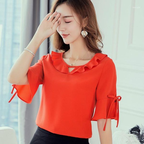new 2019 women korean blouses women's spring summer shirts fashion causual chiffon blouse womens red shirt plus size blusas11, White
new 2019 women korean blouses women's spring summer shirts fashion causual chiffon blouse womens red shirt plus size blusas11, White