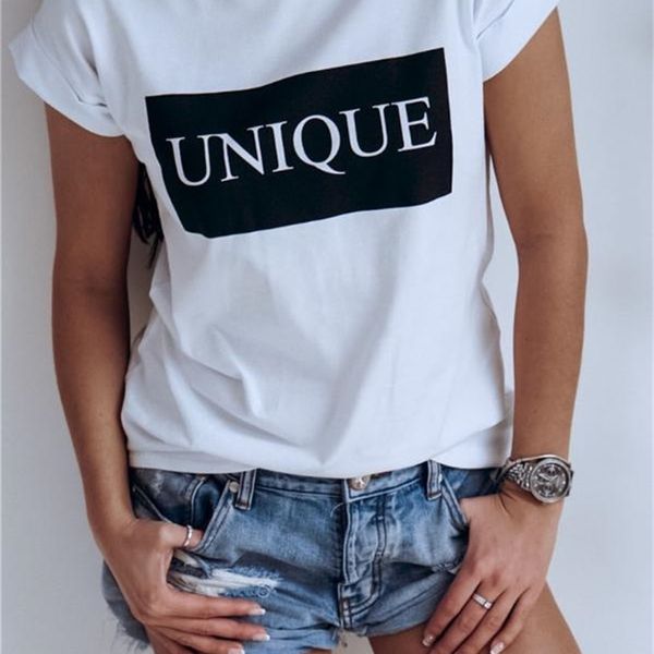 women short sleeve clothes female unique letter printed fashion designer crew neck tshirt summer casual, White
women short sleeve clothes female unique letter printed fashion designer crew neck tshirt summer casual, White