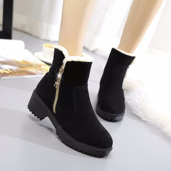 women winter shoes winter snow boots zip warm plush for cold fashion women's boots sweet ladies ankle botas w22-201, Black
women winter shoes winter snow boots zip warm plush for cold fashion women's boots sweet ladies ankle botas w22-201, Black