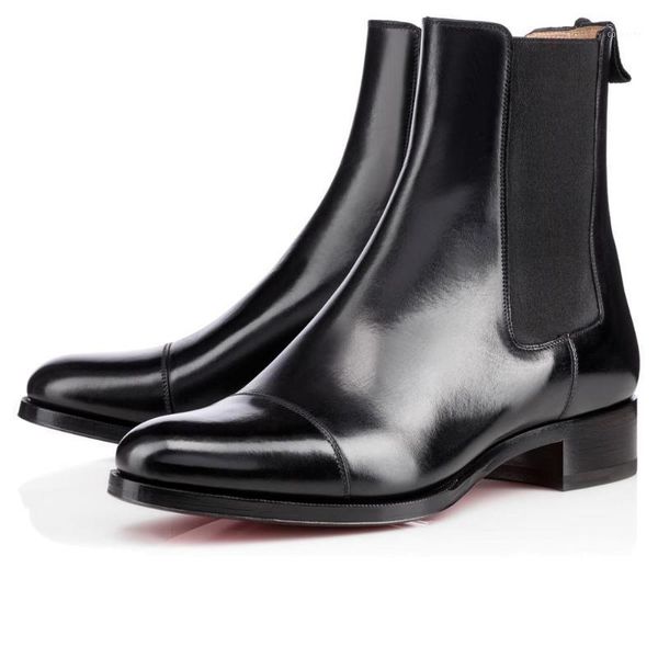 new red bottom high heels boots patent leather women party wedding triple spikes pointed toes pumps dress shoes with box 301, Black
new red bottom high heels boots patent leather women party wedding triple spikes pointed toes pumps dress shoes with box 301, Black