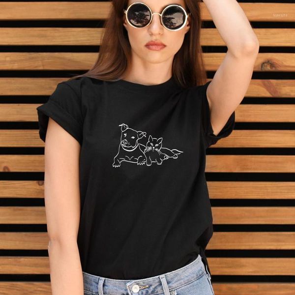 dog cat friends graphic shirts women kawaii funny streetwear t-shirt pure cotton girl ulzzang tees summer fashion drop ship1, White
dog cat friends graphic shirts women kawaii funny streetwear t-shirt pure cotton girl ulzzang tees summer fashion drop ship1, White