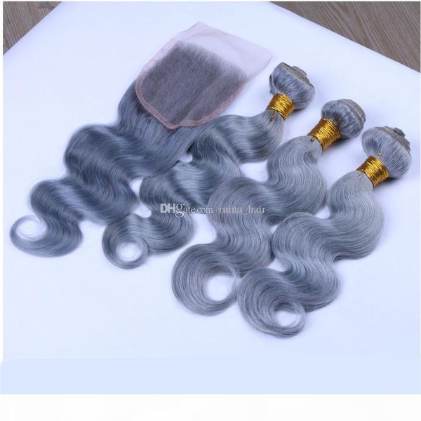 grey russian virgin hair with closure 3 bundles with 4*4 lace closure 10a human hair with middle three part closure, Black;brown
grey russian virgin hair with closure 3 bundles with 4*4 lace closure 10a human hair with middle three part closure, Black;brown