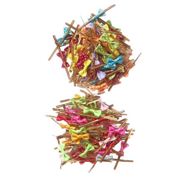 100pcs cute colored bow metallic twist tie for bakery candy cello bags gifts festive & party supplies
100pcs cute colored bow metallic twist tie for bakery candy cello bags gifts festive & party supplies