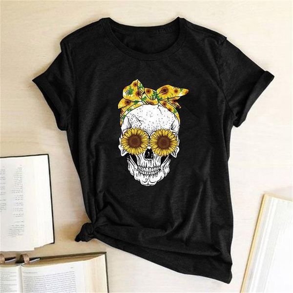 2020 new punk funny skull women t shirt fashion casual short sleeve sunflower harajuku graphic tees 70s 80s cool style t-shirt, White
2020 new punk funny skull women t shirt fashion casual short sleeve sunflower harajuku graphic tees 70s 80s cool style t-shirt, White