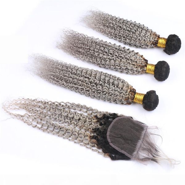 silver grey ombre indian human hair weave bundles with 4x4 lace closure kinky curly #1b grey ombre virgin hair weft extensions with closure, Black;brown
silver grey ombre indian human hair weave bundles with 4x4 lace closure kinky curly #1b grey ombre virgin hair weft extensions with closure, Black;brown