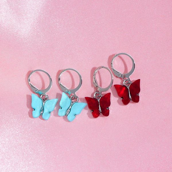 hoop & huggie flatfoosie 2pair/sets simple design butterfly earrings acrylic resin small animal silver color female jewelry gift, Golden;silver
hoop & huggie flatfoosie 2pair/sets simple design butterfly earrings acrylic resin small animal silver color female jewelry gift, Golden;silver