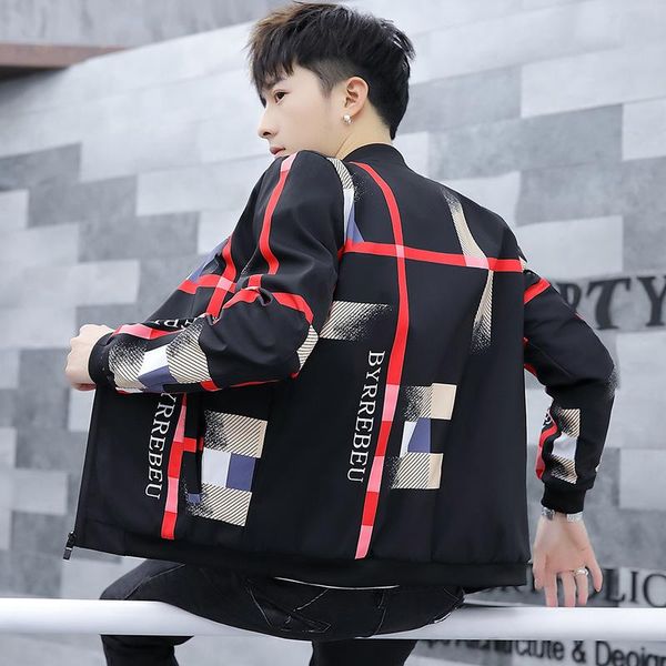 new style young jacket men's collar plaid jacket korean version of self-cultivation chunqiu men's, Black;brown
new style young jacket men's collar plaid jacket korean version of self-cultivation chunqiu men's, Black;brown