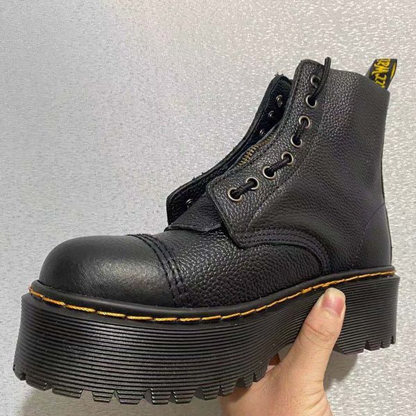 high-quality women's of genuine martin deep soled british leather designer pebled short mujer boots eeb6, Black
high-quality women's of genuine martin deep soled british leather designer pebled short mujer boots eeb6, Black
