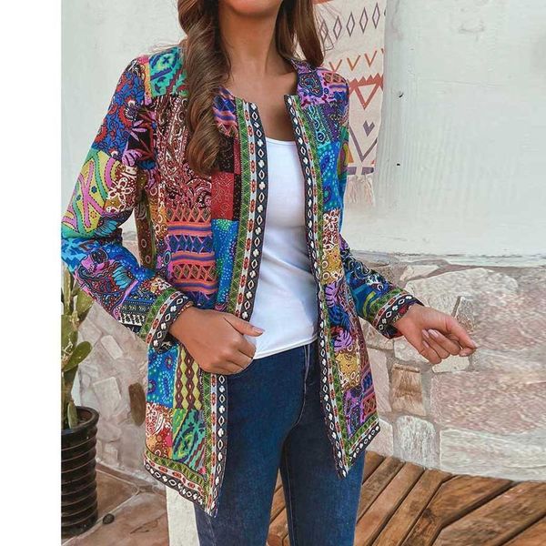 autumn women chaqueta vintage ethnic style floral print long sleeve plus size cotton jacket coat 2020 popular femme veste f, Black;brown
autumn women chaqueta vintage ethnic style floral print long sleeve plus size cotton jacket coat 2020 popular femme veste f, Black;brown