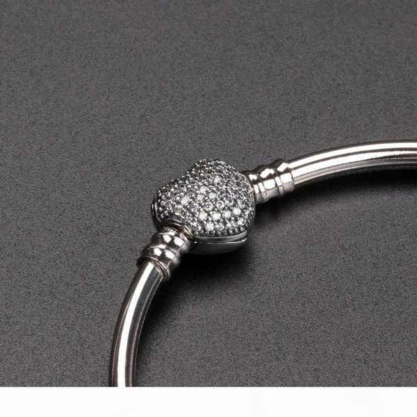 classic design 925 sterling silver bangle for women love heart cz pave for pandora bracelet bracelet original gift box, Black
classic design 925 sterling silver bangle for women love heart cz pave for pandora bracelet bracelet original gift box, Black