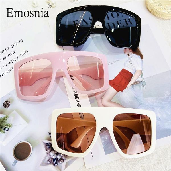 sunglasses 2021 oversized flat square shades big frame for women men sun glasses chain brand designer uv400, White;black
sunglasses 2021 oversized flat square shades big frame for women men sun glasses chain brand designer uv400, White;black