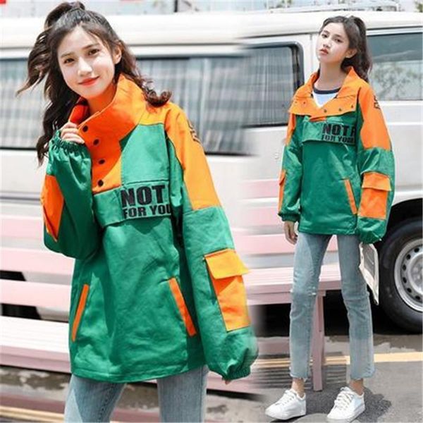 new color block spliced jacket for woman harajuku windbreaker coat female casual lapel standing collar fall women jacket v70911, Black;brown
new color block spliced jacket for woman harajuku windbreaker coat female casual lapel standing collar fall women jacket v70911, Black;brown