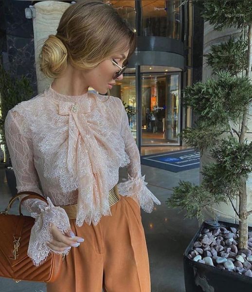 elegant women lace blouses embroidery floral bow tie shirts chic office lady long flare sleeve blouse for spring summer1, White
elegant women lace blouses embroidery floral bow tie shirts chic office lady long flare sleeve blouse for spring summer1, White