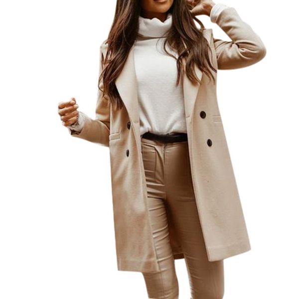 women's wool & blends spring autumn coats and jackets women 2021 solid color plus size long warm korean elegant coat female plaszcze da, Black
women's wool & blends spring autumn coats and jackets women 2021 solid color plus size long warm korean elegant coat female plaszcze da, Black