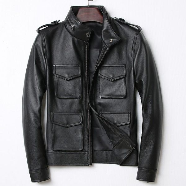 men's leather & faux stand collar genuine cow motorcycle jacket men slim zipper biker casual black real coat male
men's leather & faux stand collar genuine cow motorcycle jacket men slim zipper biker casual black real coat male