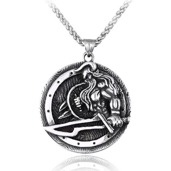 stainless steel vintage odin viking warrior round pendant necklace with 60cm chain punk rock gift for him sword and shield, Silver
stainless steel vintage odin viking warrior round pendant necklace with 60cm chain punk rock gift for him sword and shield, Silver